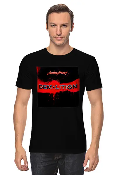 Заказать мужскую футболку в Москве. Футболка классическая Judas Priest от Fedor - готовые дизайны и нанесение принтов.