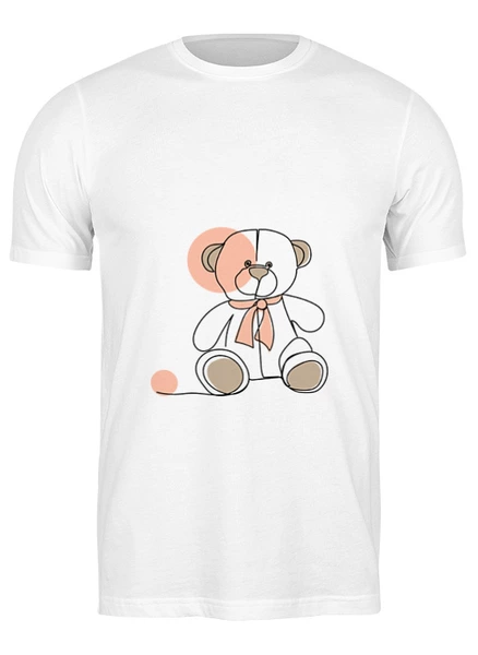 Заказать мужскую футболку в Москве. Футболка классическая Милый мишка от axenova-n@yandex.ru - готовые дизайны и нанесение принтов.