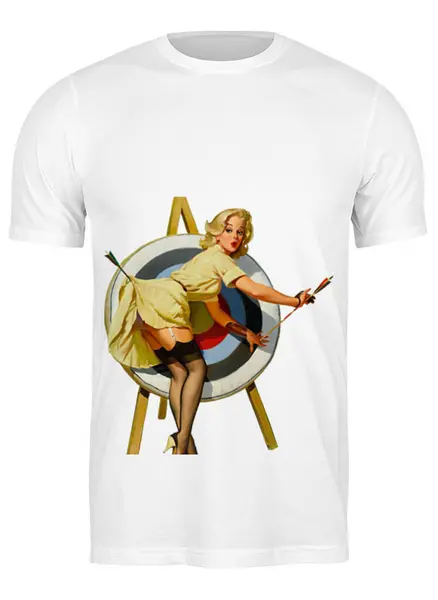 Заказать мужскую футболку в Москве. Футболка классическая Pin-Up от Женя Ильин - готовые дизайны и нанесение принтов.