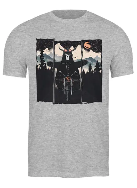 Заказать мужскую футболку в Москве. Футболка классическая Wild Biker от oneredfoxstore@gmail.com - готовые дизайны и нанесение принтов.