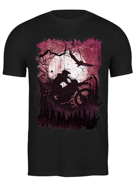 Заказать мужскую футболку в Москве. Футболка классическая Dirt Rider от oneredfoxstore@gmail.com - готовые дизайны и нанесение принтов.