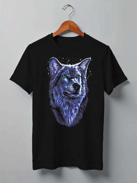Заказать мужскую футболку в Москве. Футболка классическая Wolf Art от Leichenwagen - готовые дизайны и нанесение принтов.