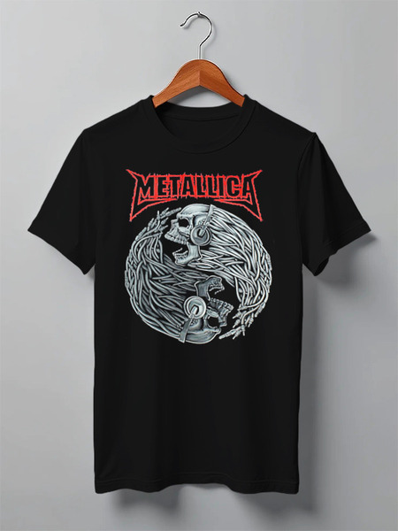 Заказать мужскую футболку в Москве. Футболка классическая Metallica от Leichenwagen - готовые дизайны и нанесение принтов.