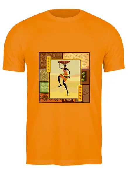 Заказать мужскую футболку в Москве. Футболка классическая Африка 4 от Виктор Гришин - готовые дизайны и нанесение принтов.