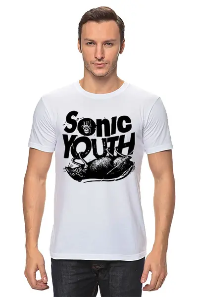Заказать мужскую футболку в Москве. Футболка классическая Sonic Youth от geekbox - готовые дизайны и нанесение принтов.