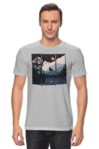Заказать мужскую футболку в Москве. Футболка классическая Bungee от oneredfoxstore@gmail.com - готовые дизайны и нанесение принтов.