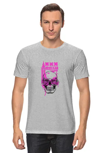Заказать мужскую футболку в Москве. Футболка классическая Хулиган от denis01001 - готовые дизайны и нанесение принтов.