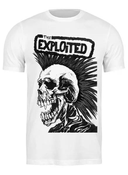 Заказать мужскую футболку в Москве. Футболка классическая The Exploited от Серега Шнайдер - готовые дизайны и нанесение принтов.
