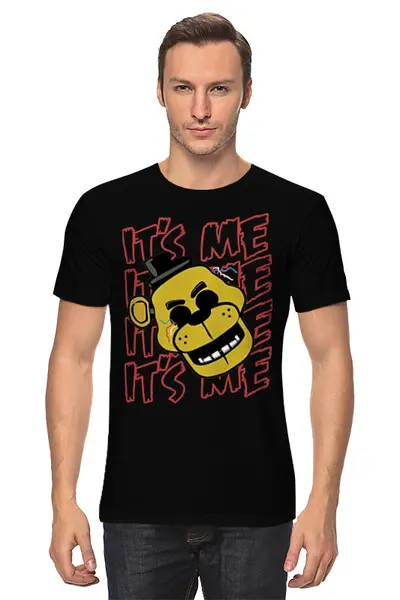 Заказать мужскую футболку в Москве. Футболка классическая Five Nights at Freddy от cherdantcev - готовые дизайны и нанесение принтов.