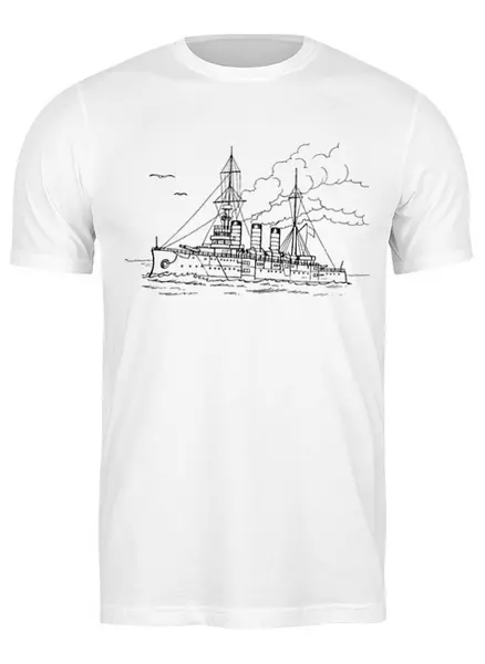 Заказать мужскую футболку в Москве. Футболка классическая Футболка "Корабль" от Re  Tyan - готовые дизайны и нанесение принтов.