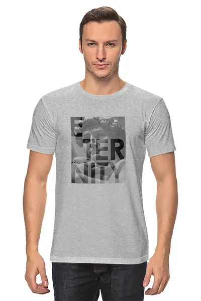 Заказать мужскую футболку в Москве. Футболка классическая Eternity от Tatutati - готовые дизайны и нанесение принтов.