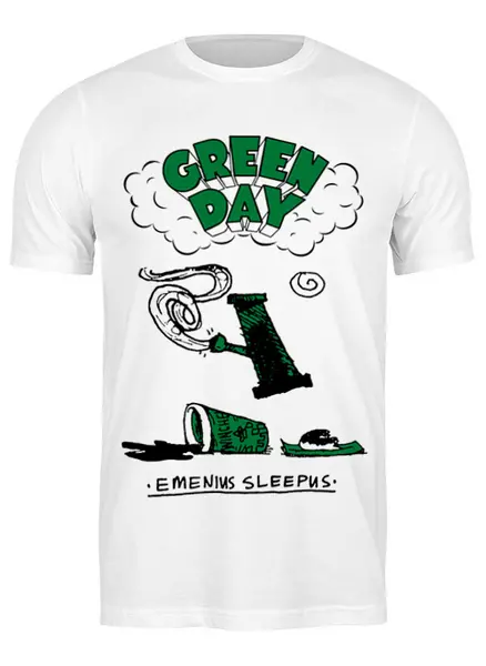 Заказать мужскую футболку в Москве. Футболка классическая Green Day от geekbox - готовые дизайны и нанесение принтов.