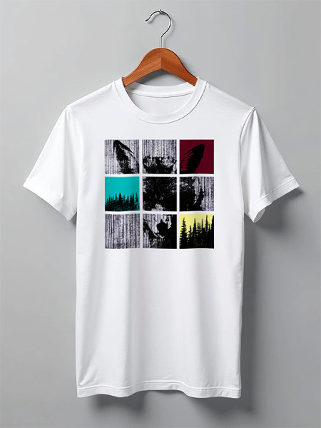 Заказать мужскую футболку в Москве. Футболка классическая Fox Here от oneredfoxstore@gmail.com - готовые дизайны и нанесение принтов.
