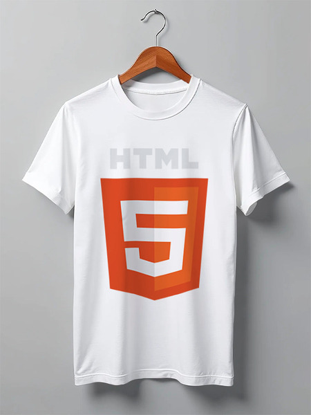 Заказать мужскую футболку в Москве. Футболка классическая HTML5 от pyzhik - готовые дизайны и нанесение принтов.