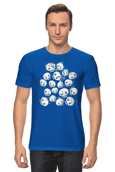 Заказать мужскую футболку в Москве. Футболка классическая Skulls от oneredfoxstore@gmail.com - готовые дизайны и нанесение принтов.
