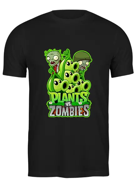 Заказать мужскую футболку в Москве. Футболка классическая PLANTS VS ZOMBIES от geekbox - готовые дизайны и нанесение принтов.
