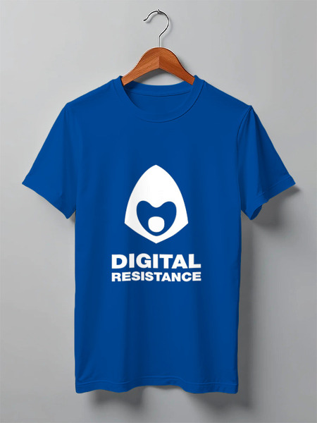 Заказать мужскую футболку в Москве. Футболка классическая Digital Resistance от darkdrag@badboot.ru - готовые дизайны и нанесение принтов.