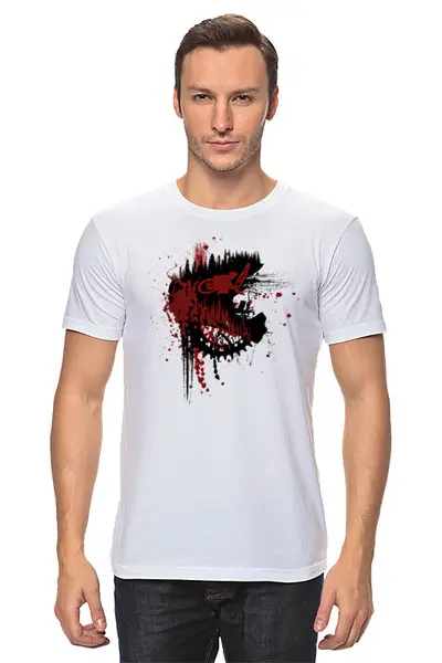 Заказать мужскую футболку в Москве. Футболка классическая Trash Polka MTB от oneredfoxstore@gmail.com - готовые дизайны и нанесение принтов.