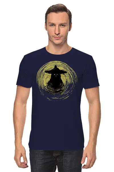 Заказать мужскую футболку в Москве. Футболка классическая Samurai Cat от oneredfoxstore@gmail.com - готовые дизайны и нанесение принтов.