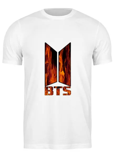 Заказать мужскую футболку в Москве. Футболка классическая Группа BTS от THE_NISE  - готовые дизайны и нанесение принтов.