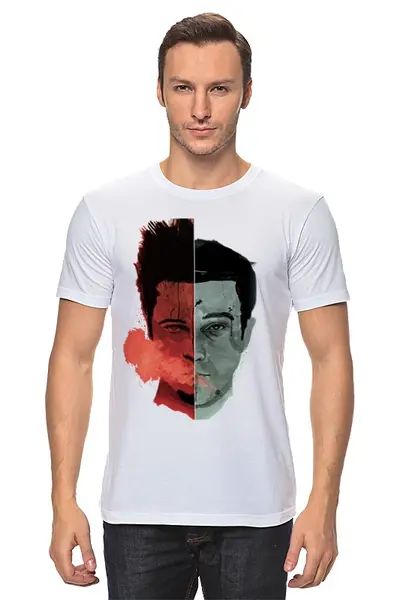 Заказать мужскую футболку в Москве. Футболка классическая  Fight Club Taler 2 Face от cigaretko - готовые дизайны и нанесение принтов.