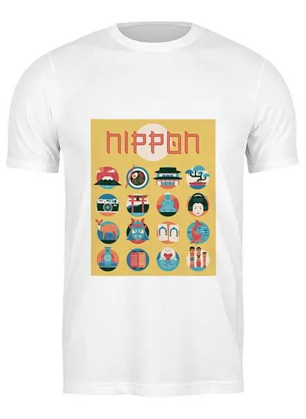 Заказать мужскую футболку в Москве. Футболка классическая Япония от Виктор Гришин - готовые дизайны и нанесение принтов.