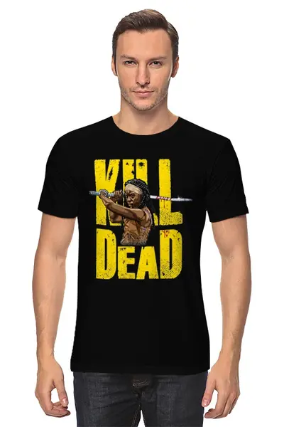 Заказать мужскую футболку в Москве. Футболка классическая Kill Dead от skynatural - готовые дизайны и нанесение принтов.