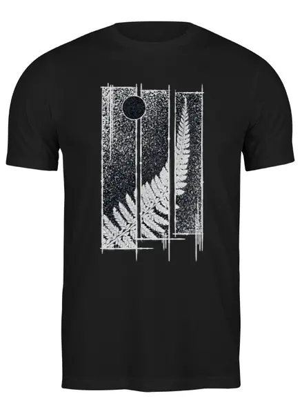 Заказать мужскую футболку в Москве. Футболка классическая Moon Fern от oneredfoxstore@gmail.com - готовые дизайны и нанесение принтов.