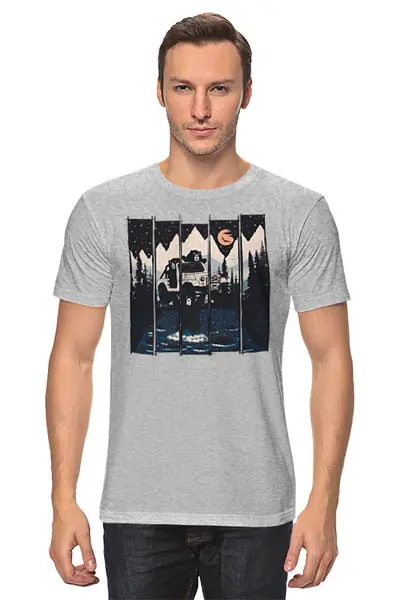 Заказать мужскую футболку в Москве. Футболка классическая Wild Offroad от oneredfoxstore@gmail.com - готовые дизайны и нанесение принтов.