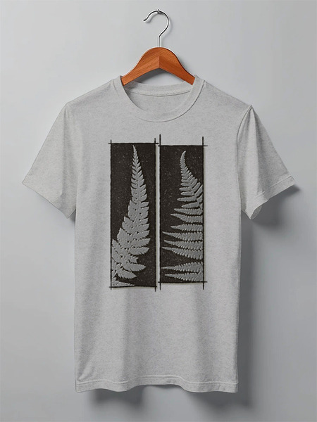 Заказать мужскую футболку в Москве. Футболка классическая Ferns от oneredfoxstore@gmail.com - готовые дизайны и нанесение принтов.