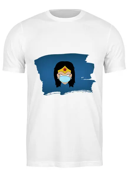 Заказать мужскую футболку в Москве. Футболка классическая Чудо-женщина (Коллекция: Герои носят маски) от GeekFox  - готовые дизайны и нанесение принтов.