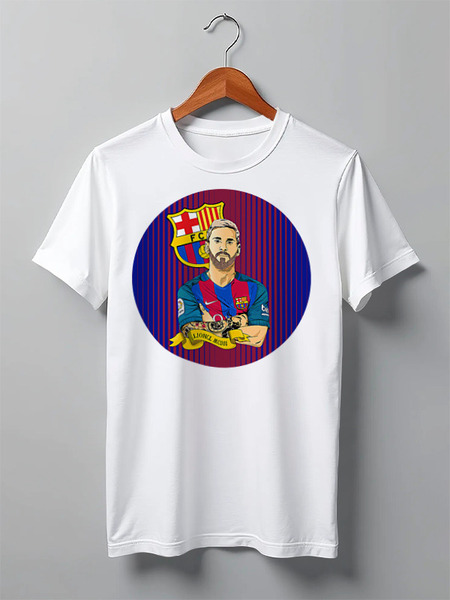 Заказать мужскую футболку в Москве. Футболка классическая Lionel Messi от balden - готовые дизайны и нанесение принтов.