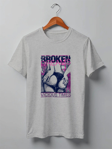 Заказать мужскую футболку в Москве. Футболка классическая broken dreams от denis01001 - готовые дизайны и нанесение принтов.