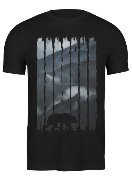Заказать мужскую футболку в Москве. Футболка классическая Bear Here от oneredfoxstore@gmail.com - готовые дизайны и нанесение принтов.
