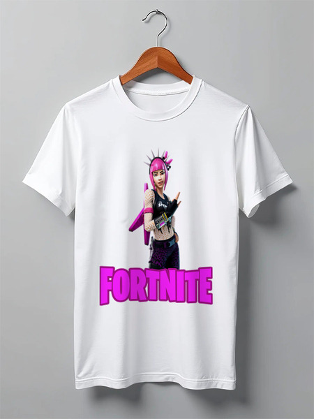 Заказать мужскую футболку в Москве. Футболка классическая Fortnite от  PRO_DESIGN - готовые дизайны и нанесение принтов.