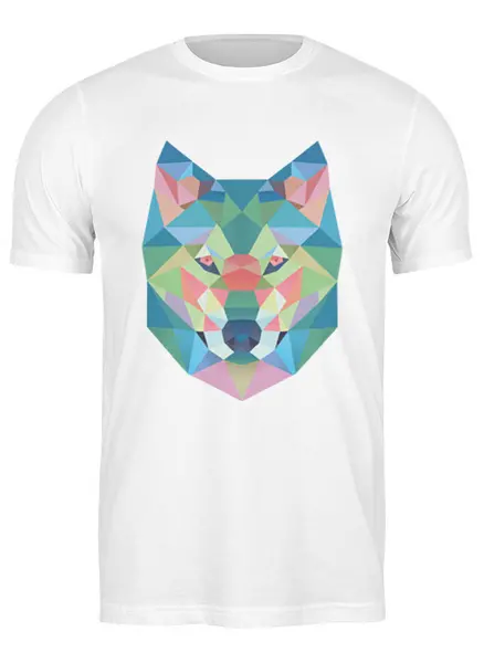 Заказать мужскую футболку в Москве. Футболка классическая Волк (Wolf) от trugift - готовые дизайны и нанесение принтов.