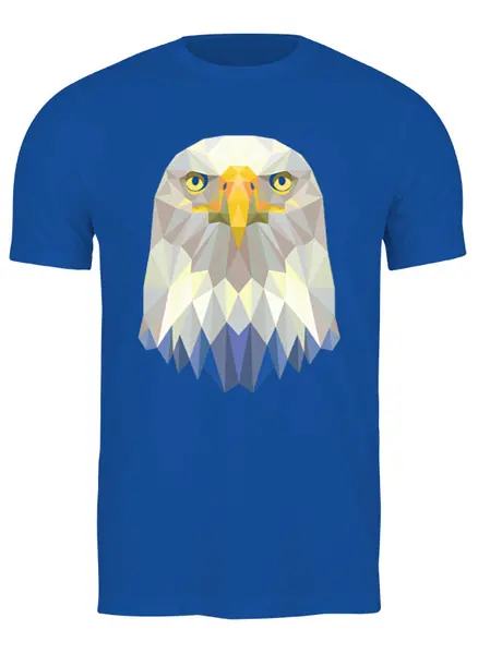 Заказать мужскую футболку в Москве. Футболка классическая Полигональный орёл от oldman - готовые дизайны и нанесение принтов.