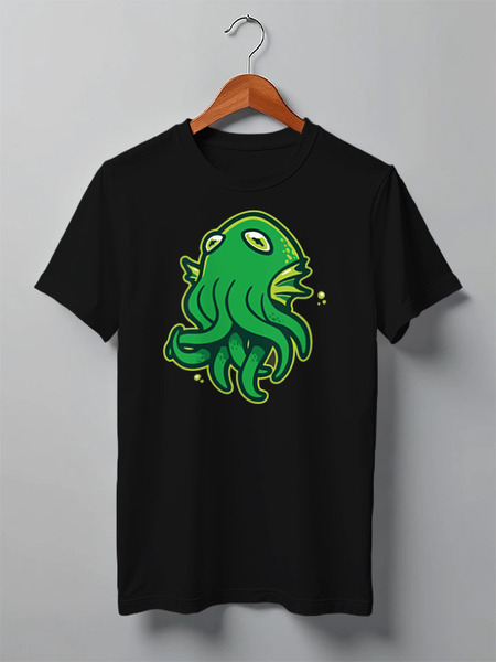 Заказать мужскую футболку в Москве. Футболка классическая Octopus / Осьминог от crash - готовые дизайны и нанесение принтов.
