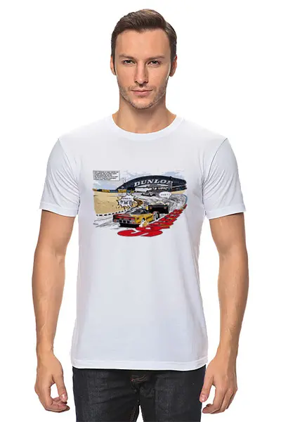 Заказать мужскую футболку в Москве. Футболка классическая Le Mans 1988 от Aleksey Melnick - готовые дизайны и нанесение принтов.