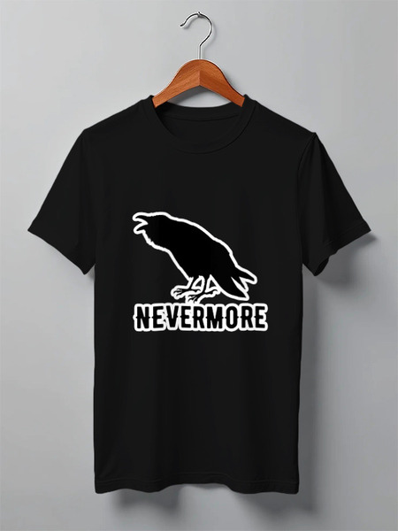 Заказать мужскую футболку в Москве. Футболка классическая Nevermore от Franka  - готовые дизайны и нанесение принтов.