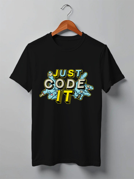 Заказать мужскую футболку в Москве. Футболка классическая Code IT от Trish - готовые дизайны и нанесение принтов.