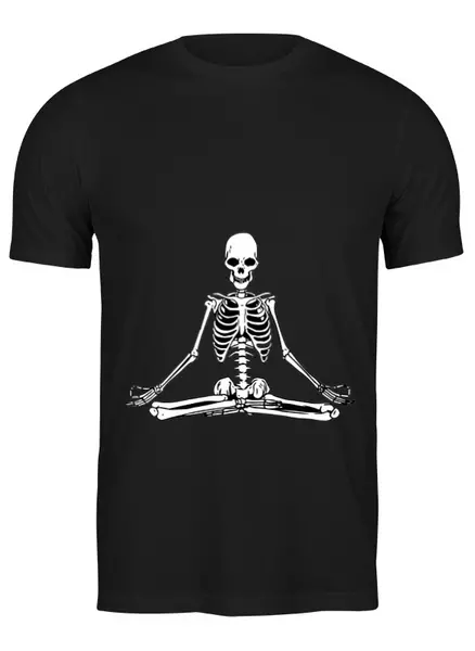 Заказать мужскую футболку в Москве. Футболка классическая Скелет от acidhouses - готовые дизайны и нанесение принтов.