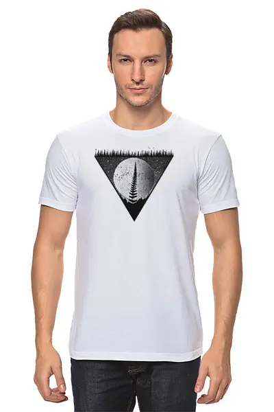 Заказать мужскую футболку в Москве. Футболка классическая Fern Space от oneredfoxstore@gmail.com - готовые дизайны и нанесение принтов.