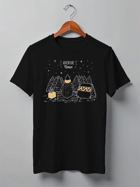 Заказать мужскую футболку в Москве. Футболка классическая Bear Here от oneredfoxstore@gmail.com - готовые дизайны и нанесение принтов.