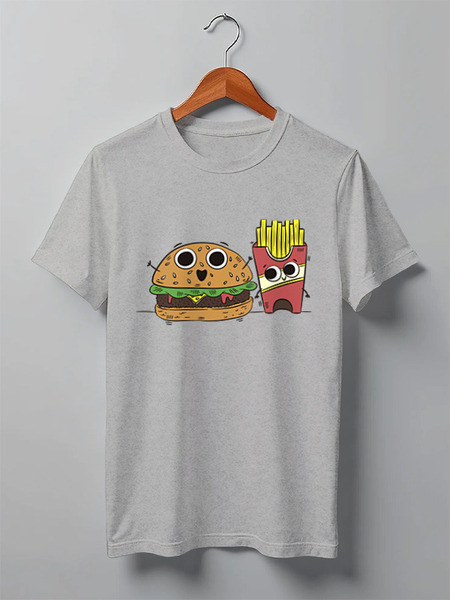 Заказать мужскую футболку в Москве. Футболка классическая Burgers от oneredfoxstore@gmail.com - готовые дизайны и нанесение принтов.