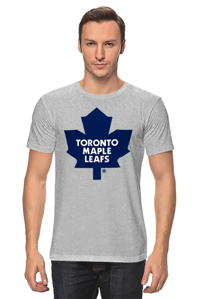 Заказать мужскую футболку в Москве. Футболка классическая Toronto Maple Leafs / NHL Canada от KinoArt - готовые дизайны и нанесение принтов.