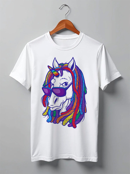 Заказать мужскую футболку в Москве. Футболка классическая Unicorn от balden - готовые дизайны и нанесение принтов.