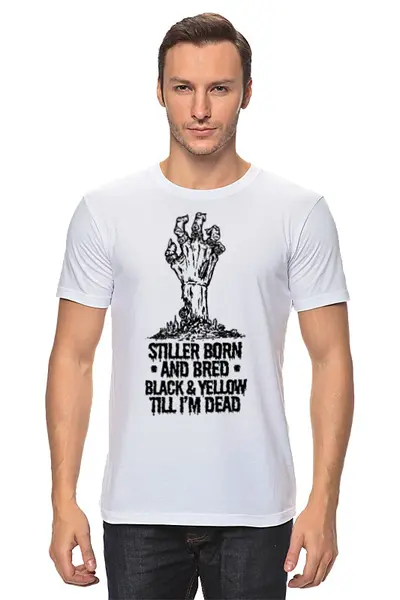 Заказать мужскую футболку в Москве. Футболка классическая Steeler Зомби от iZOMBIE - готовые дизайны и нанесение принтов.