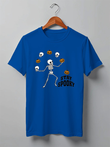 Заказать мужскую футболку в Москве. Футболка классическая Stay spooky от skynatural - готовые дизайны и нанесение принтов.