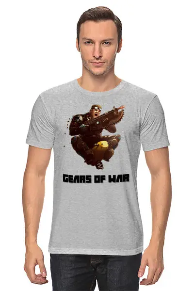 Заказать мужскую футболку в Москве. Футболка классическая War of Gears от kardakov94@mail.ru - готовые дизайны и нанесение принтов.
